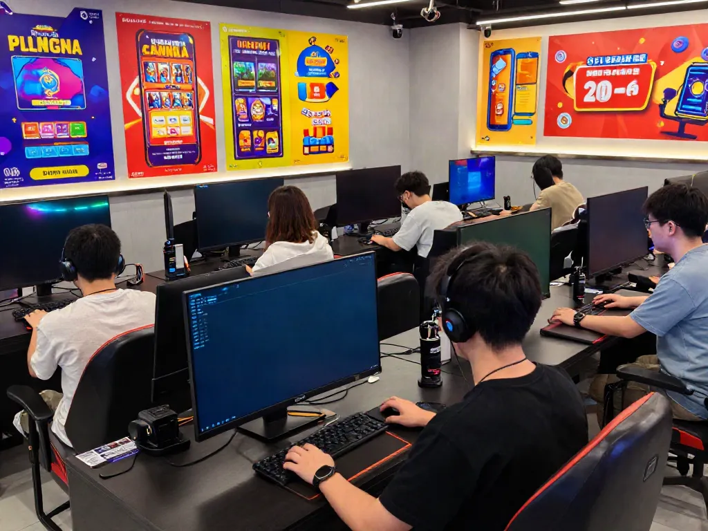 Players enjoying various slot gacor games in a vibrant gaming lounge atmosphere.