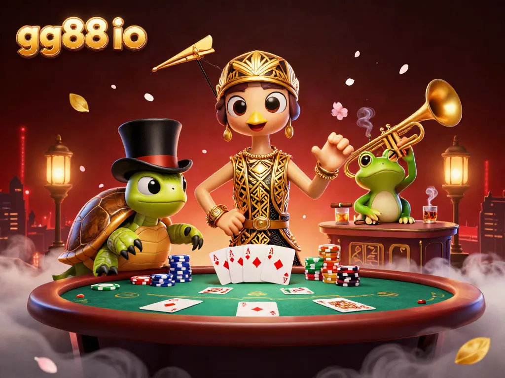 Experience thrilling gameplay on gg88 io with a vibrant casino scene featuring lively characters.