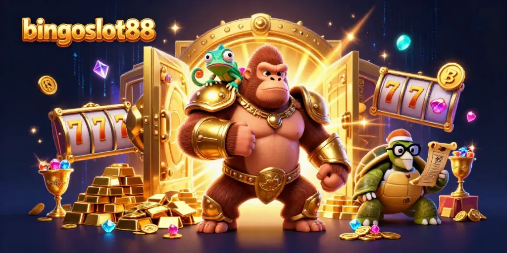 Mainkan bingoslot88 dengan ilustrasi kasino 3D yang penuh warna dan menarik.
