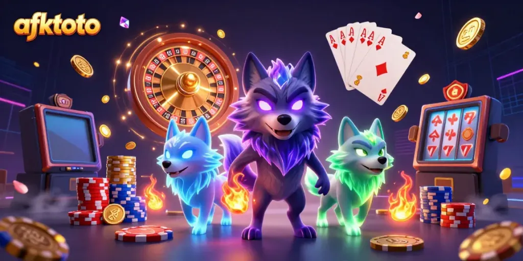 Spin to win with afktoto's thrilling slot features amidst a mystical casino ambiance.
