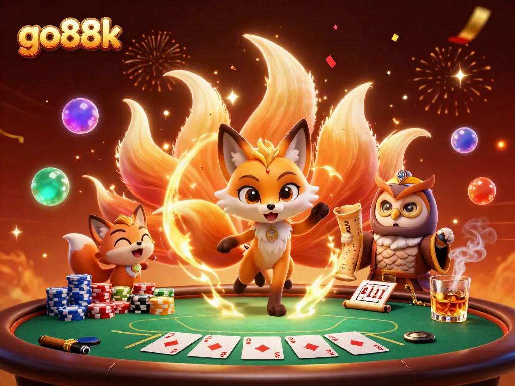 Experience thrilling gameplay with go88k in a vibrant poker scene featuring dynamic characters and colorful elements.