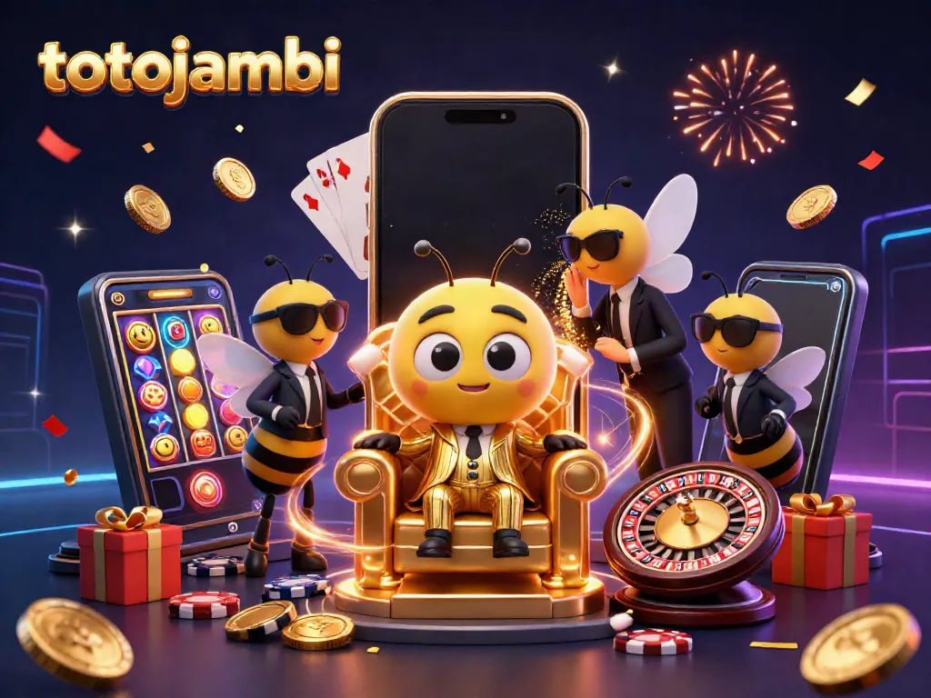 Experience the excitement of totojambi as a bumblebee mob boss commands a dramatic casino scene.