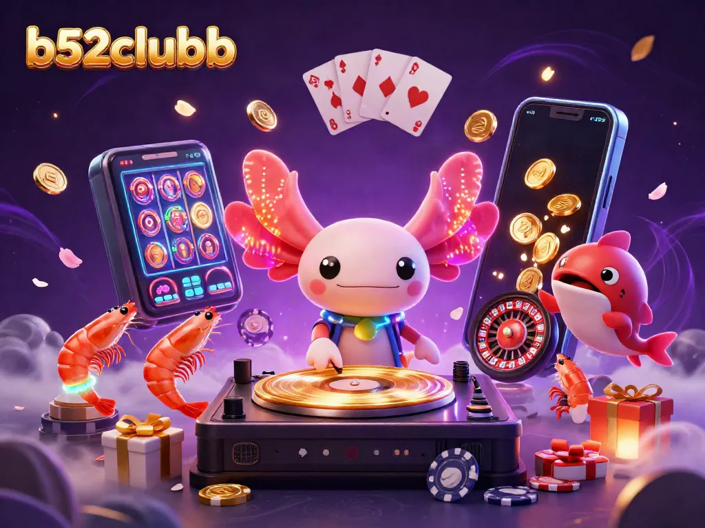 Experience vibrant gaming action with b52clubb, featuring lively characters and dynamic casino games.