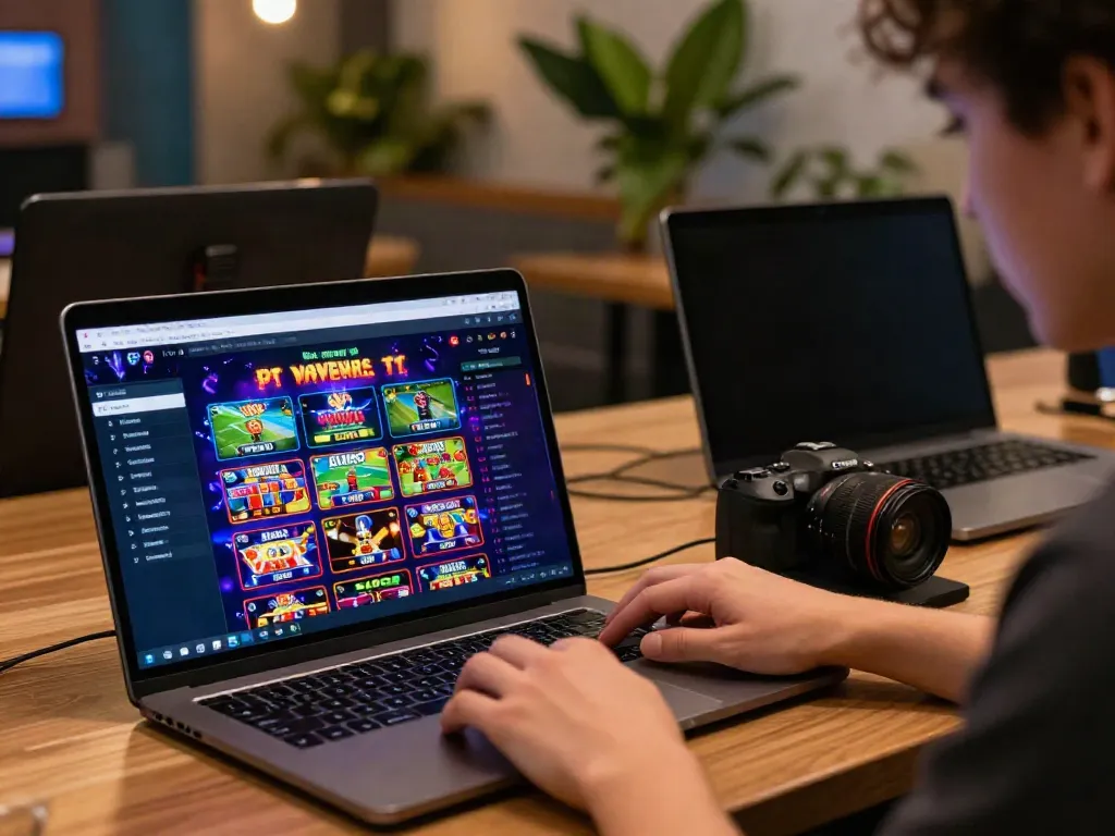 Engaging online gaming scene showing man88 interface with vibrant casino games and sports betting options, capturing excitement.