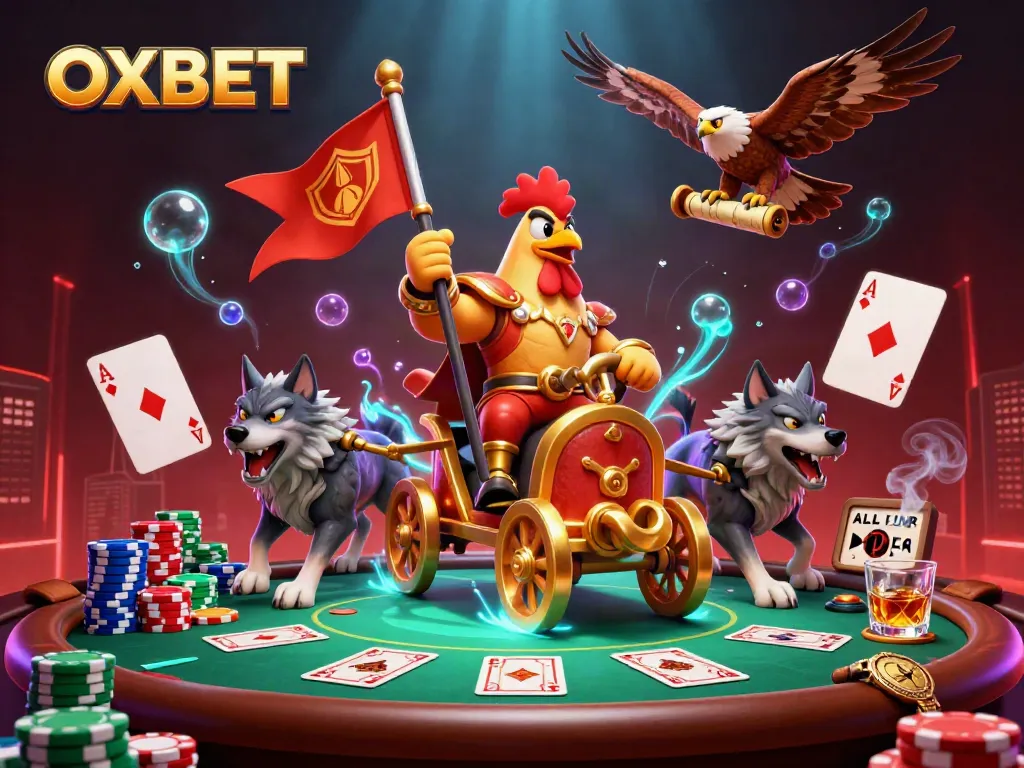 Experience OXBET with our vibrant 3D digital art showcasing thrilling casino elements.