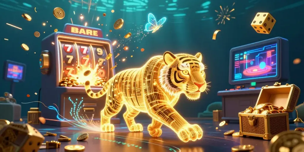 SIN88 offers an exciting casino atmosphere with a golden tiger amid jackpots and games.