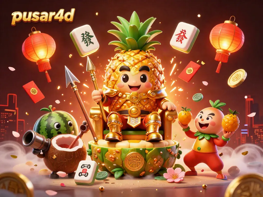 Engage with the vibrant pusar4d casino scene featuring playful characters and dynamic gaming elements.