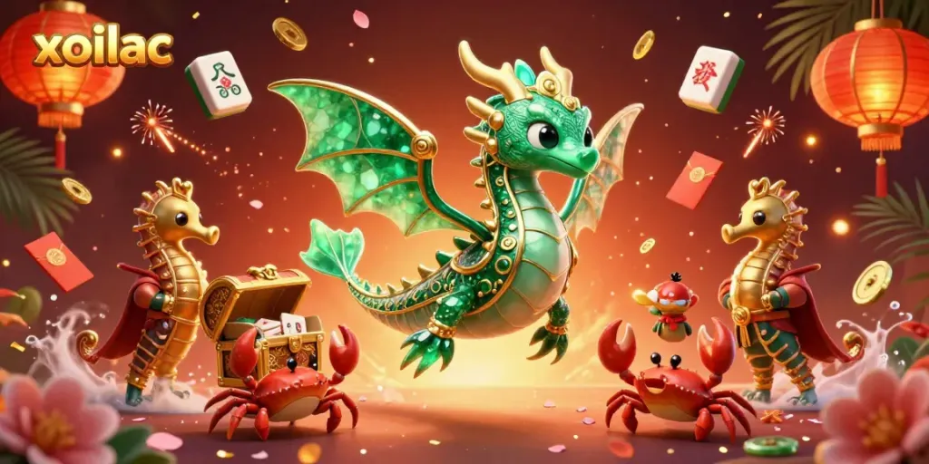Experience thrilling gameplay with xoilac's vibrant 3D sea dragon and lively gambling elements.