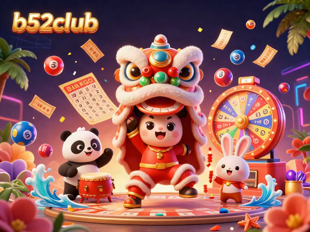 Experience the excitement of b52club with vibrant gaming elements and lively characters.